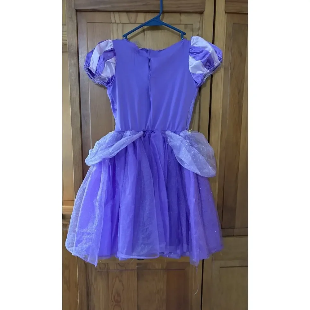 Disney Princess Girls Rapunzel Costume Purple Dress Tangled Size S/P (4-6X)